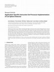 Research paper thumbnail of ResearchArticle Application-Specific Instruction Set Processor Implementation of List Sphere Detector