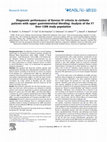 Research paper thumbnail of Diagnostic performance of Baveno IV criteria in cirrhotic patients with upper gastrointestinal bleeding: Analysis of the F7 liver-1288 study population