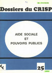 Research paper thumbnail of Aide sociale et pouvoirs publics