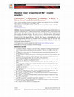 Research paper thumbnail of Random laser properties of Nd<sup>3+</sup> crystal powders