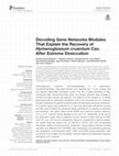 Research paper thumbnail of Decoding Gene Networks Modules That Explain the Recovery of Hymenoglossum cruentum Cav. After Extreme Desiccation