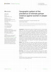 Research paper thumbnail of Geographic pattern of the prevalence of intimate partner violence against women in Zanjan (Iran