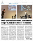 Research paper thumbnail of Dall’Opera al contesto, conferenze degli “Amici dei musei ferraresi”. Iniziato l’8 aprile scorso il ciclo proseguirà il 23 maggio, 7 giugno e il 4 ottobre a Palazzo dei Diamanti, in «Il Resto del Carlino», 18 aprile 2024.