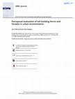 Research paper thumbnail of Perceptual evaluation of tall building forms and facades in urban environments