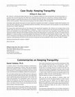 Research paper thumbnail of Case Study: Keeping Tranquility