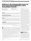 Research paper thumbnail of Diabetes Is the Strongest Risk Factor for Lower-Extremity Amputation in New Hemodialysis Patients