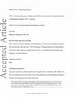 Research paper thumbnail of Summary Measures and Measures of Effect: Summarizing and Comparing Outcomes in Rehabilitation Research. Part 1: Overview