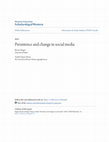 Research paper thumbnail of Persistence and Change in Social Media