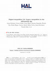 Research paper thumbnail of Digital inequalities 2.0: Legacy inequalities in the information age