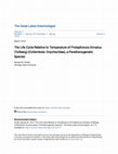 Research paper thumbnail of The Life Cycle Relative to Temperature of Protaphorura Armatus (Tullberg) (Collembola: Onychiuridae), a Parathenogenetic Species