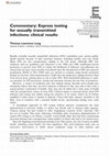 Research paper thumbnail of Commentary: Express testing for sexually transmitted infections: clinical results