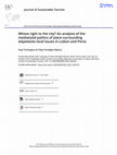 Research paper thumbnail of Whose right to the city? An analysis of the mediatized politics of place surrounding alojamento local issues in Lisbon and Porto