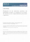 Research paper thumbnail of Evaluación de las emociones positivas, las habilidades sociales y la empatía en la escuela : su relación con los comportamientos prosociales y agresivos