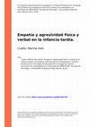 Research paper thumbnail of Empatía y Agresividad Física y Verbal en La Infancia Tardía