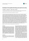 Research paper thumbnail of Devaluation of low-quality food during early experience by sheep