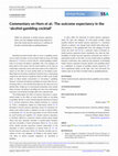 Research paper thumbnail of Commentary on Horn <i>et al</i> .: The outcome expectancy in the ‘alcohol‐gambling cocktail’