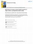 Research paper thumbnail of [26] Failure of ureteric access sheath insertion in virgin ureters: a prospective cohort study