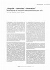 Research paper thumbnail of „Biografie – Lebenslauf – Generation“ Jahrestagung der Sektion Erwachsenenbildung der DGfE. 28. bis 30. September 2016 in Tübingen