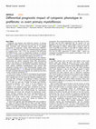 Research paper thumbnail of Differential prognostic impact of cytopenic phenotype in prefibrotic vs overt primary myelofibrosis