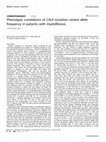 Research paper thumbnail of Phenotypic correlations of CALR mutation variant allele frequency in patients with myelofibrosis