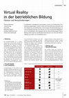 Research paper thumbnail of Virtual Reality in der betrieblichen Bildung: Chancen und Herausforderungen