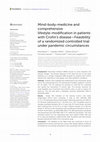 Research paper thumbnail of Mind-body-medicine and comprehensive lifestyle-modification in patients with Crohn's disease—Feasibility of a randomized controlled trial under pandemic circumstances