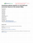 Research paper thumbnail of Assessing salinity impacts on crop yield and economic returns in the Central Valley