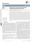 Research paper thumbnail of Optimization of graphene-based materials outperforming host epoxy matrices