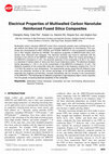 Research paper thumbnail of Electrical properties of multi-walled carbon nanotube/tetrafunctional epoxy-amine composites