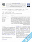 Research paper thumbnail of Effect of salinity and temperature on feeding physiology and scope for growth of an invasive species (Brachidontes pharaonis - MOLLUSCA: BIVALVIA) within the Mediterranean sea