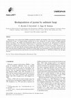 Research paper thumbnail of Biodegradation of pyrene by sediment fungi