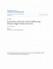 Research paper thumbnail of Researchers at the Gate: Factors Influencing Districts’ Right of Entry Decisions