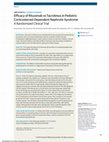 Research paper thumbnail of Efficacy of Rituximab vs Tacrolimus in Pediatric Corticosteroid-Dependent Nephrotic Syndrome