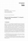 Research paper thumbnail of The Life of the Transcendental “I” in Husserl’s C-Manuscripts