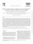 Research paper thumbnail of Effects of oxygen exposure on respiratory activities of Desulfovibrio desulfuricans strain DvO1 isolated from activated sludge