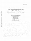 Research paper thumbnail of Finite factorization equations and sum rules for BPS correlators in N=4 SYM theory