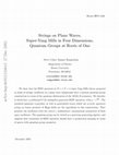 Research paper thumbnail of Strings on plane waves, super-Yang–Mills in four dimensions, quantum groups at roots of one