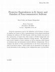 Research paper thumbnail of Projector equivalences in K theory and families of non-commutative solitons