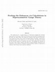 Research paper thumbnail of Probing the enhancon via calculations in supersymmetric gauge theory