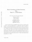 Research paper thumbnail of Exact correlators of giant gravitons from dual $N = 4$ SYM theory