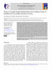 Research paper thumbnail of Study of Length-Weight Relationship and Condition Factor of Sandfish Sea Cucumber (Holothuria scabra)