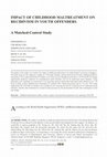 Research paper thumbnail of Impact of Childhood Maltreatment on Recidivism in Youth Offenders