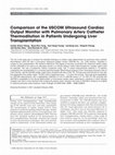 Research paper thumbnail of Comparison of the USCOM ultrasound cardiac output monitor with pulmonary artery catheter thermodilution in patients undergoing liver transplantation