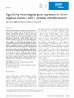 Research paper thumbnail of Digitalizing heterologous gene expression in Gram‐negative bacteria with a portable ON/OFF module