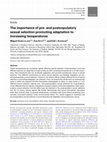 Research paper thumbnail of The importance of pre- and postcopulatory sexual selection promoting adaptation to increasing temperatures