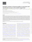 Research paper thumbnail of Heritable variation in thermal profiles is associated with reproductive success in the world’s largest bird