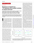 Research paper thumbnail of Response to Comment on "Precipitation drives global variation in natural selection