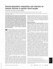 Research paper thumbnail of Density-dependent competition and selection on immune function in genetic lizard morphs