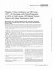 Research paper thumbnail of Hepatitis C Virus Coinfection and HIV Load, CD4+ Cell Percentage, and Clinical Progression to AIDS or Death among HIV-Infected Women: Women and Infants Transmission Study