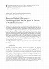 Research paper thumbnail of Roma in higher education: Psychological and social capital as factors of academic success